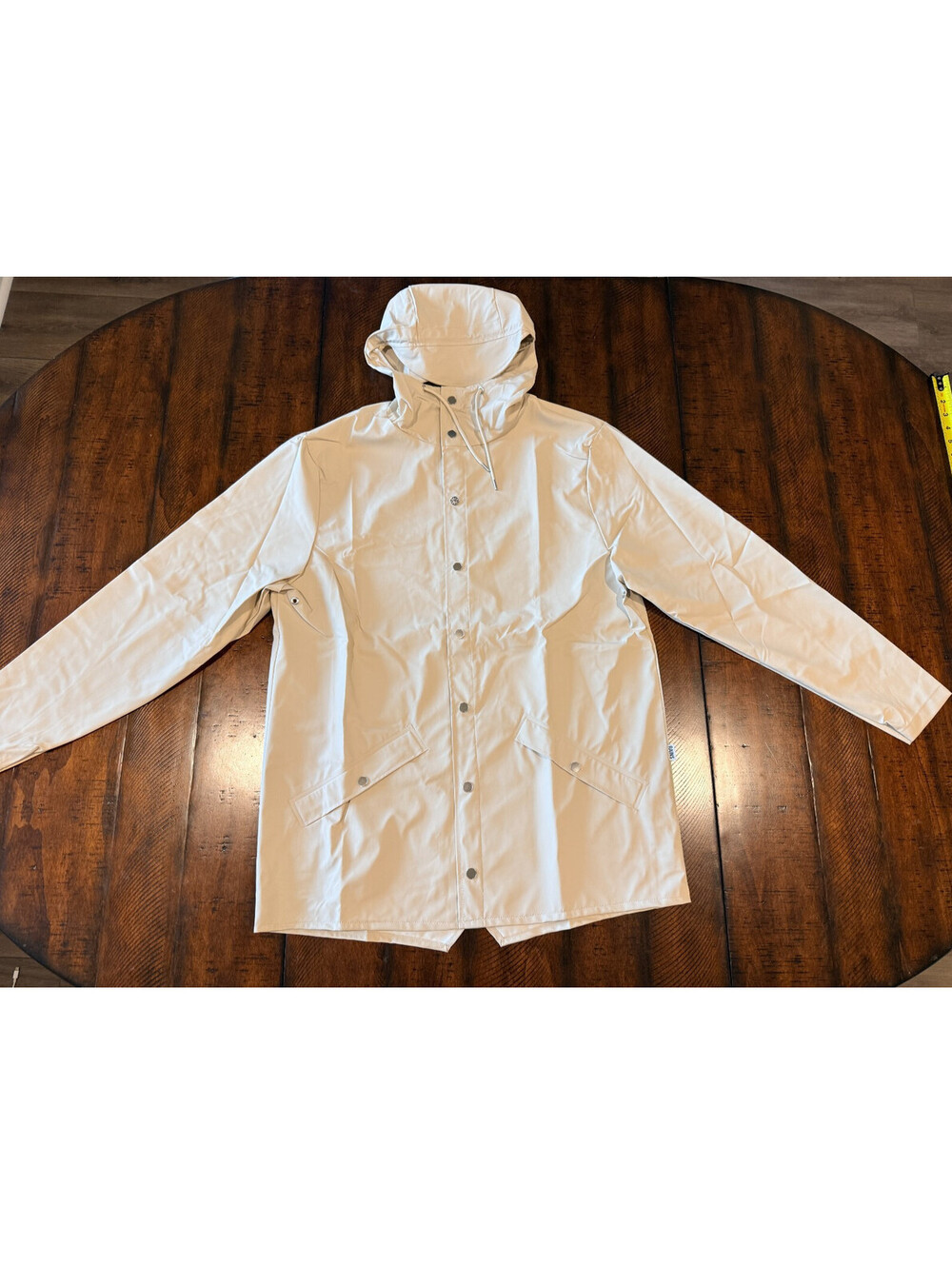 RAINS Jacket W3 Dune  Waterproof Hooded Rain Jacket Unisex Large NWT